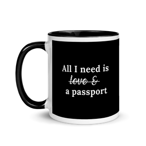 Passport II Black and White Mug